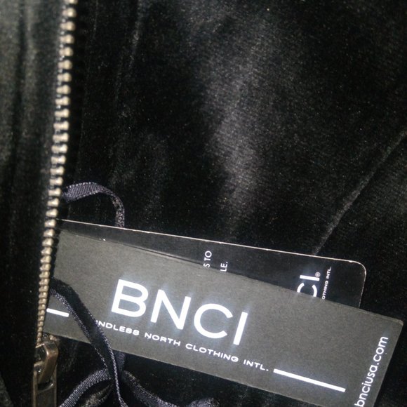 NWT BNCI Reversible Bomber Jacket Black & Burgundy Sz M - Picture 13 of 16